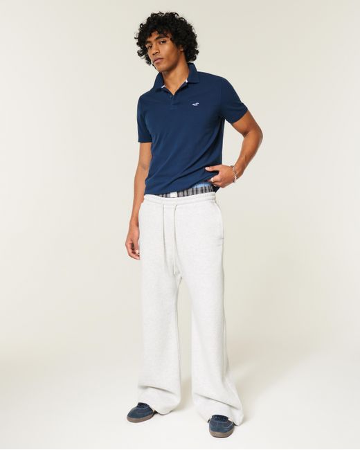 Hollister White Hollister Feel Good Baggy Bootcut Sweatpants for men