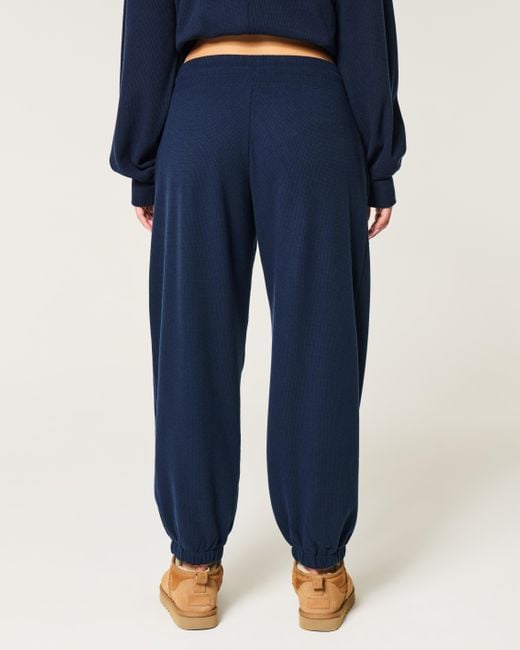 Hollister Gilly Hicks Relaxed Waffle Joggers in Blue Lyst UK