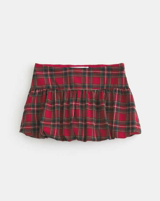 Hollister Red Bubble Mini Skort