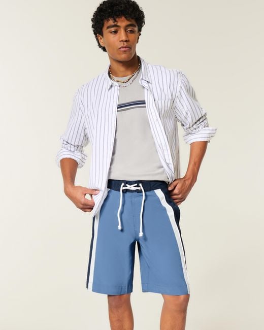 Hollister Blue Swim Boardshorts for men
