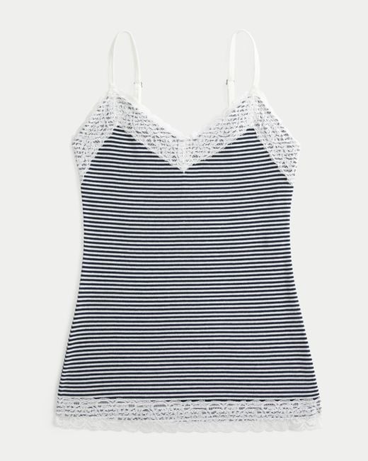 Hollister Blue Lace Trim Cami