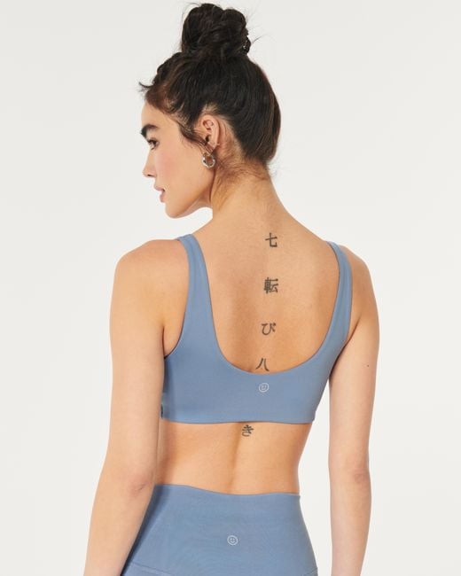 Hollister Blue Gilly Hicks Active Recharge Plunge Sports Bra