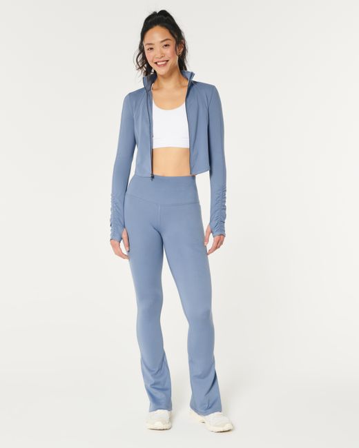 Hollister Blue Gilly Hicks Active Recharge High Rise Leggings mit Mini-Flare