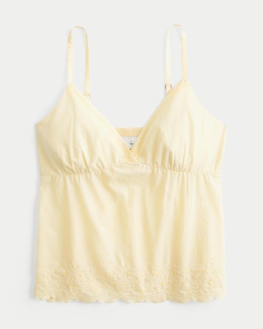 Hollister Natural Embroidered Sequin Tank
