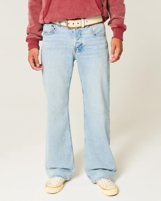 Hollister Blue Hermosa Relaxed Bootcut Jeans for men