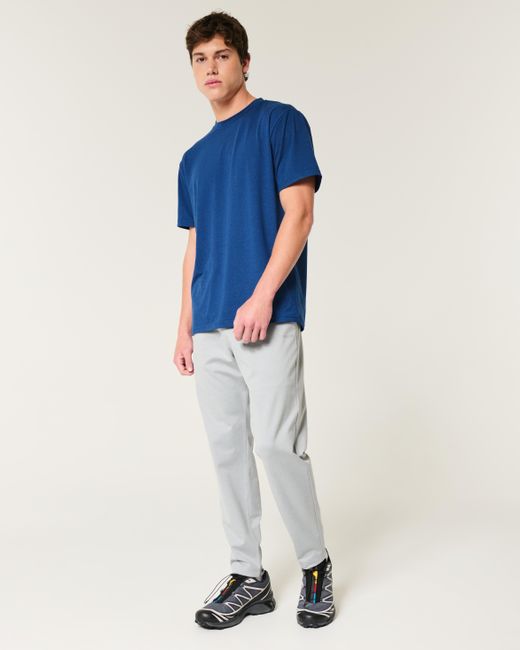 Hollister Blue Relaxed Stretch Crew T-shirt for men