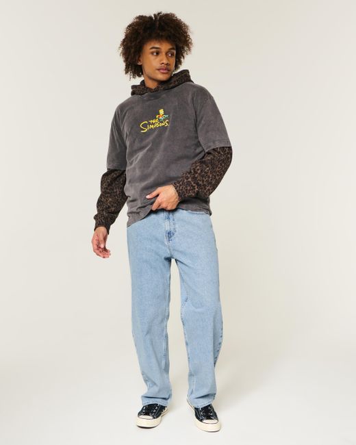 Hollister Blue Baggy Jeans for men