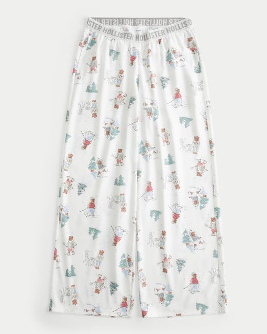 Hollister White 24/7 Baggy Flannel Pajama Pants