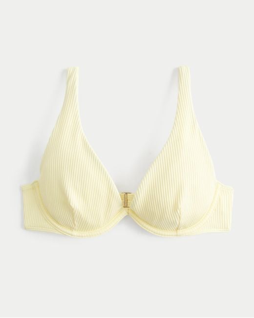 Hollister Natural High Apex Ribbed Underwire Bikini Top