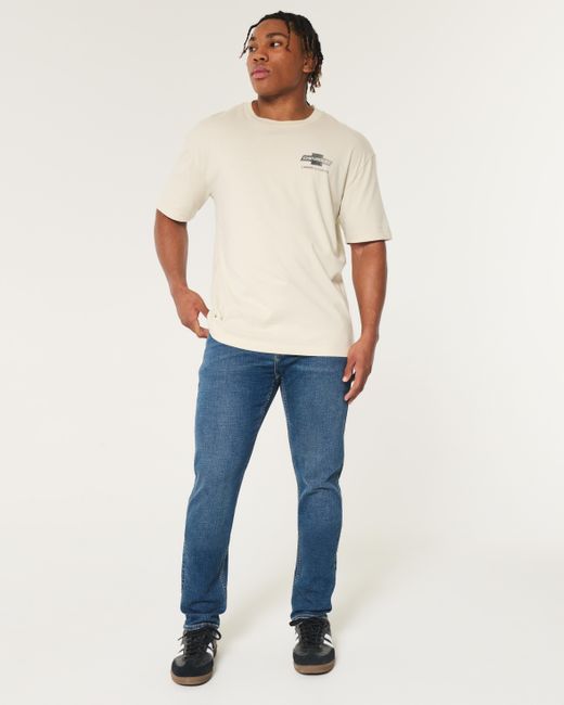 Hollister Dark Wash Athletic Skinny Jeans in Blue for Men Lyst UK