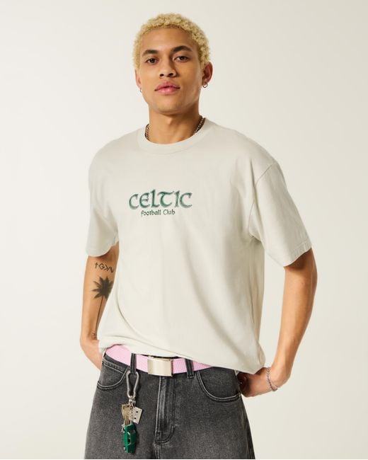 Hollister Natural Celtic Football Club Graphic Tee for men