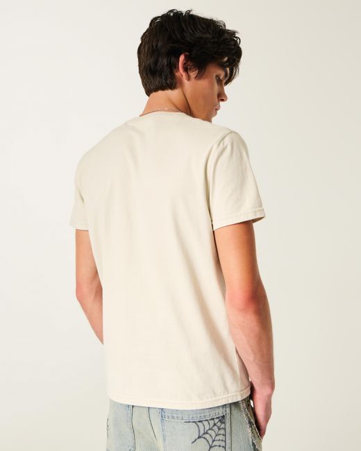 Hollister White Cotton True Love Graphic Tee for men