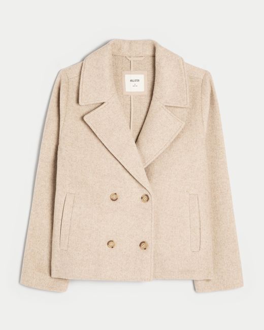 Hollister Natural Wool Blend Peacoat