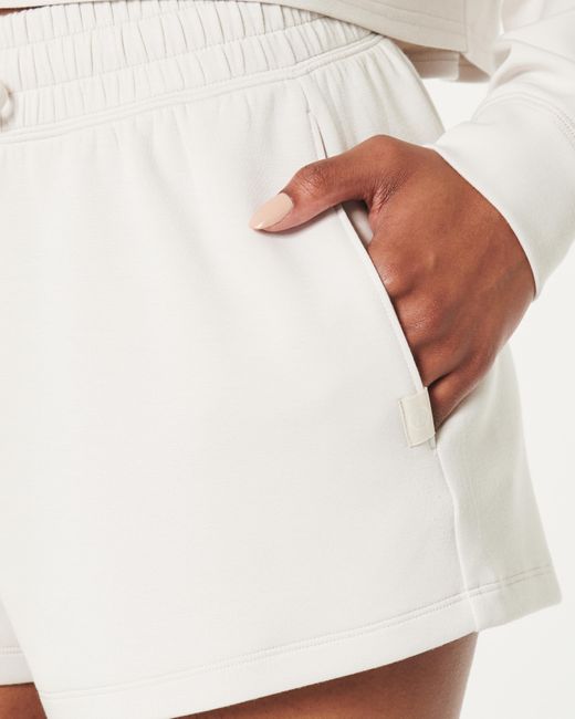 Hollister White Gilly Hicks Active Cooldown Shorts
