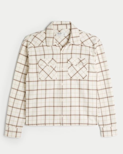 Hollister Natural Crop Flannel Shirt for men
