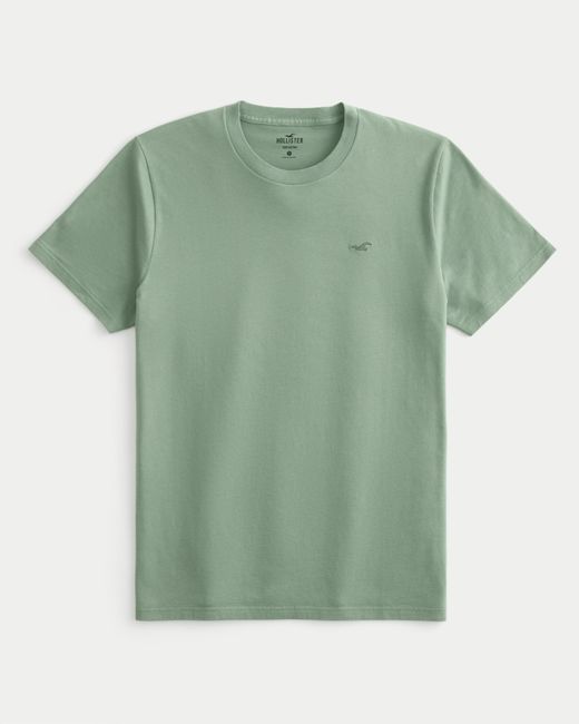 Hollister T-Shirt mit Rundhalsausschnitt und Symbol in Green für Herren