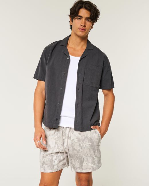 Hollister Multicolor Mid-thigh Camo Loose Fleece Shorts for men