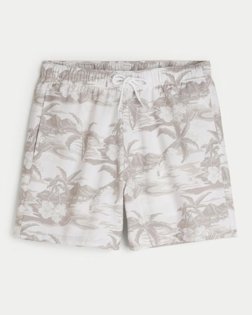 Hollister Multicolor Mid-thigh Swim Trunks for men