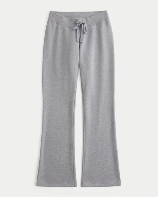 Hollister Gray Terry Logo Graphic Boot Sweatpants