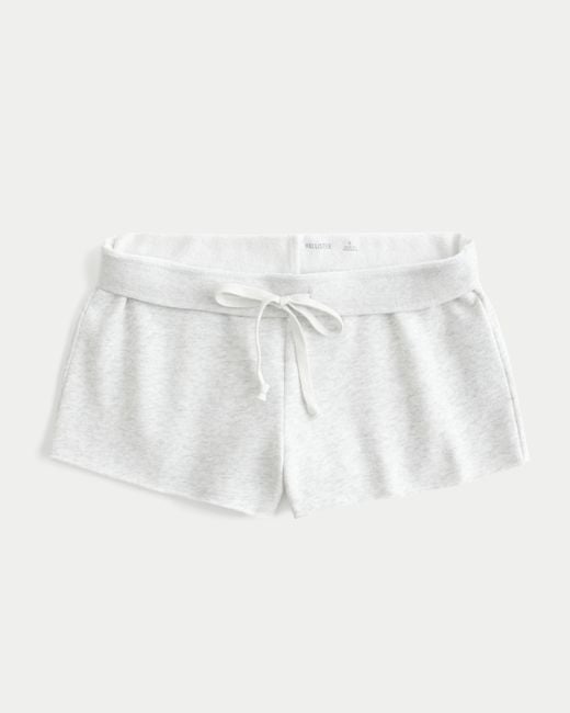 Hollister White Fleece Mini Short