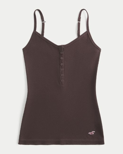 Hollister Brown Henley Cami