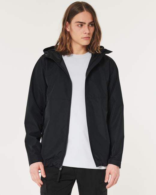 Hollister Black Hooded All-weather Jacket for men