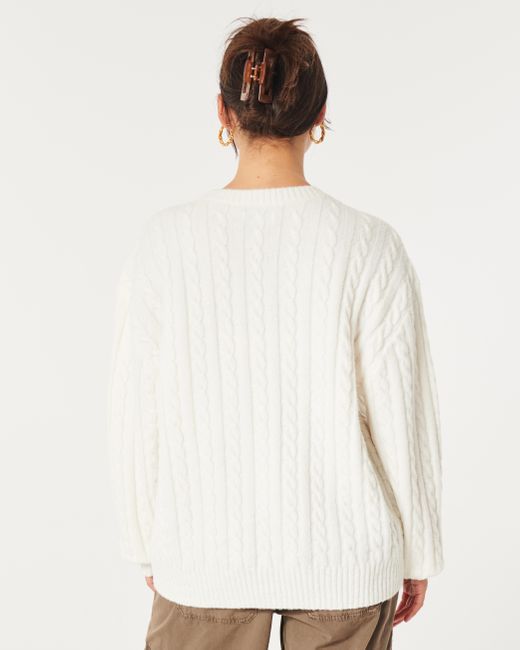 Hollister Big Comfy Sweater in White Lyst UK
