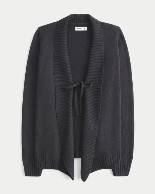 Hollister Black Boho Tie Front Cardigan