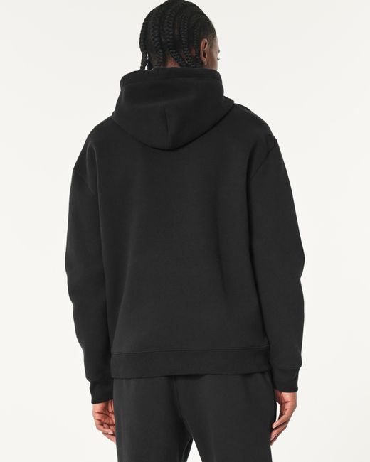 Hollister Black Relaxed Cooling Hoodie for men