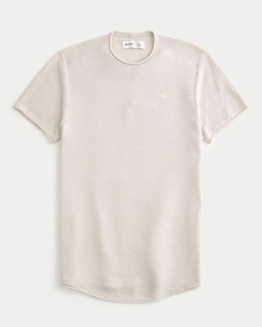 Hollister White Relaxed Icon Crew Sweater T-shirt for men