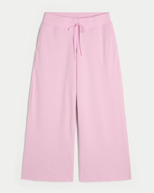 Hollister Pink Gilly Hicks Baggy Cozy Waffle Pants