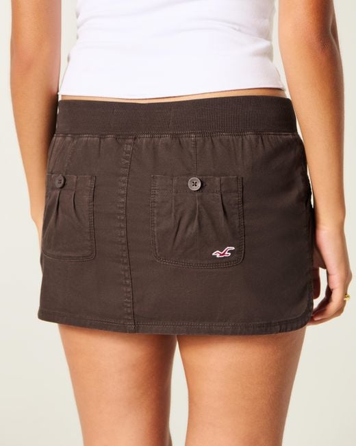 Hollister Black Hollister Remi Poplin Micro Mini Skort