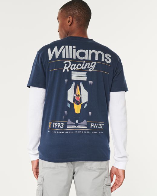 Hollister Bequemes Tee mit Williams Racing-Grafik in Blue für Herren