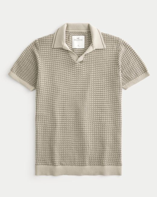 Hollister Natural Short-sleeve Sweater Polo for men