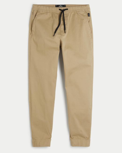Hollister Natural Twill Joggers for men