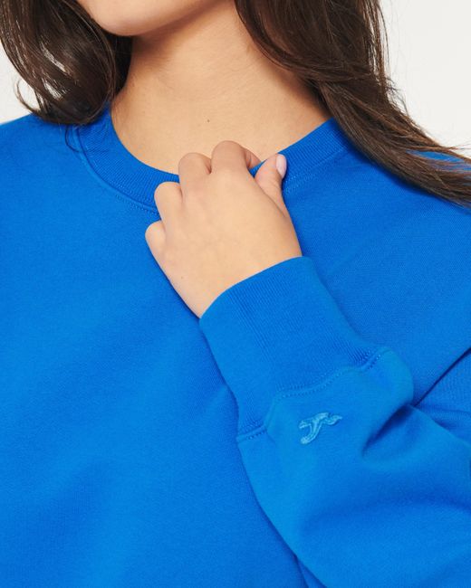 Hollister Blue Oversized Sweatshirt mit Rundhalsausschnitt