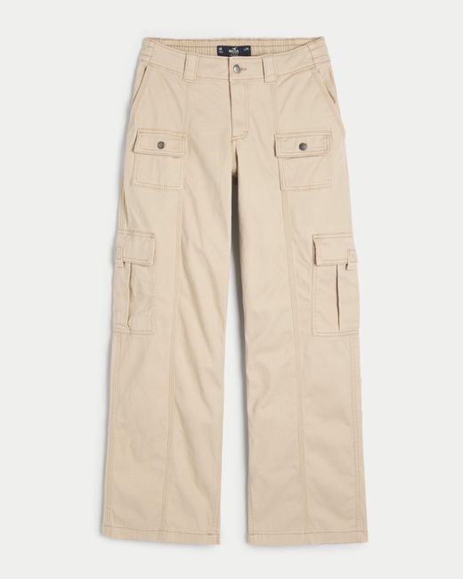 Hollister Natural Low-rise Baggy 4-pocket Cargo Pants