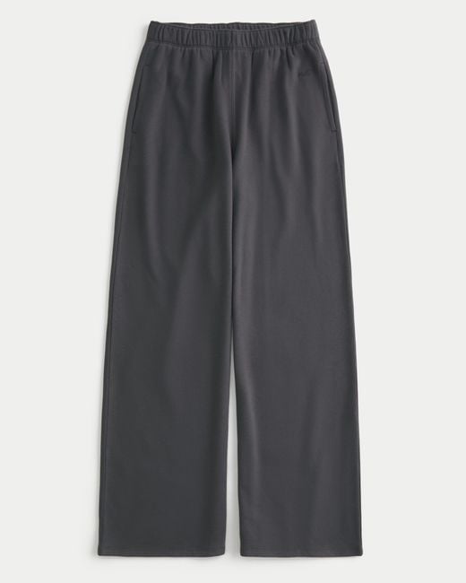 Hollister Gray Hollister Feel Good Fleece Wide-leg Pants