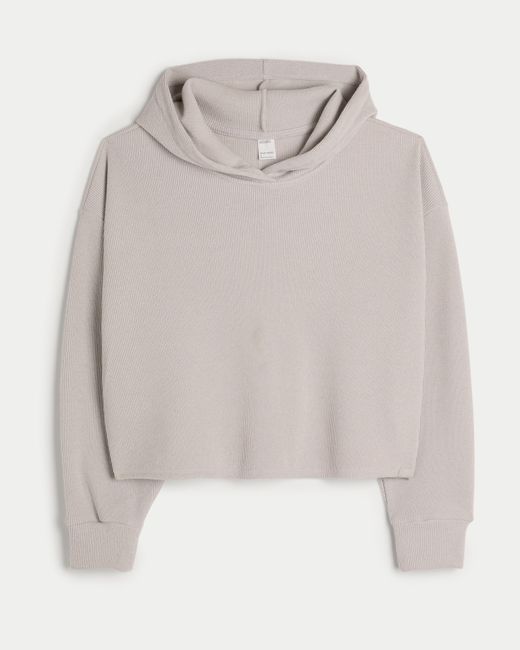 Hollister Gray Gilly Hicks Cozy Waffle Hoodie