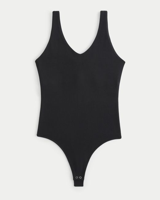 Hollister Black Soft Stretch Seamless Fabric Bodysuit