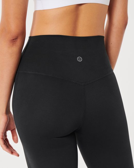 Hollister Black Gilly Hicks Active Recharge High-rise Mini Flare Leggings