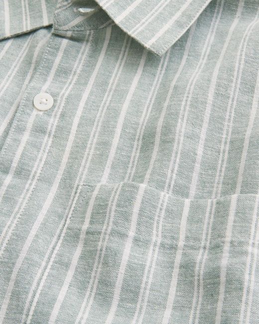 Hollister Gray Long-sleeve Linen-blend Shirt for men