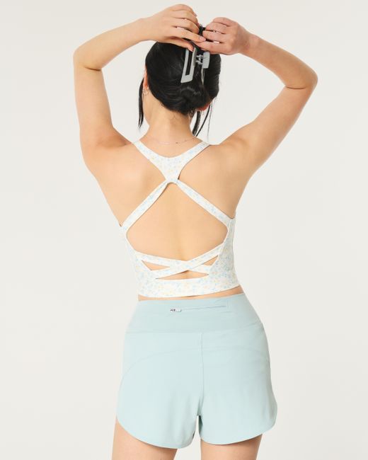 Hollister Natural Gilly Hicks Active Recharge Strappy Back Plunge Tank