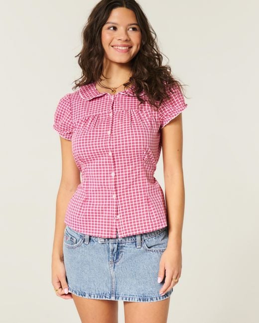 Hollister Blue Ultra Low-rise Micro Mini Skort