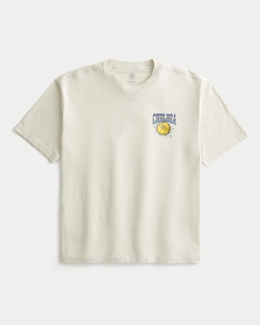 Hollister Gray Boxy Chelsea Fc Graphic Tee for men