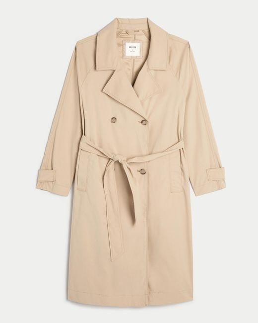 Hollister Natural Lightweight Trench Coat