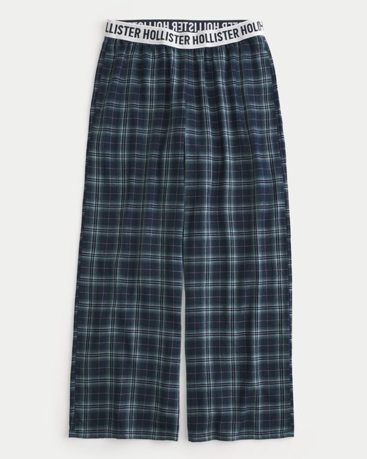 Hollister Blue 24/7 Baggy Flannel Pajama Pants