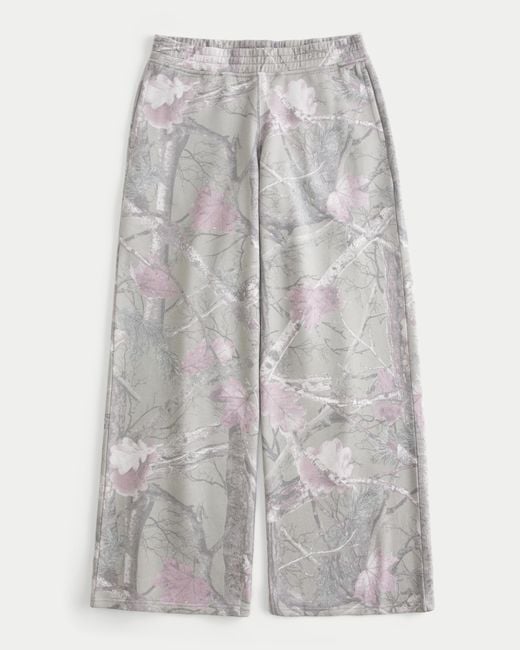 Hollister Gray Camo Baggy Sweatpants