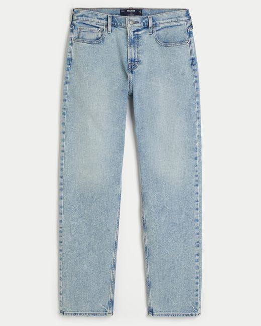 Hollister Blue Light Wash Loose Jeans for men