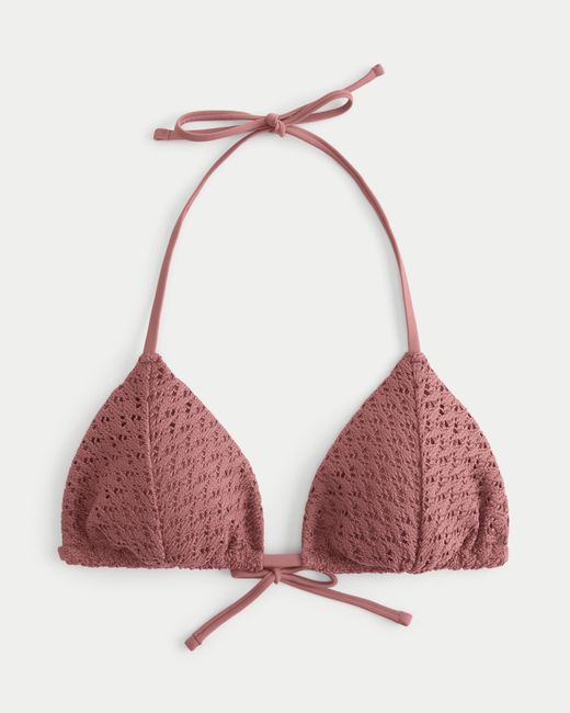 Hollister Multicolor Crochet-style Triangle Bikini Top